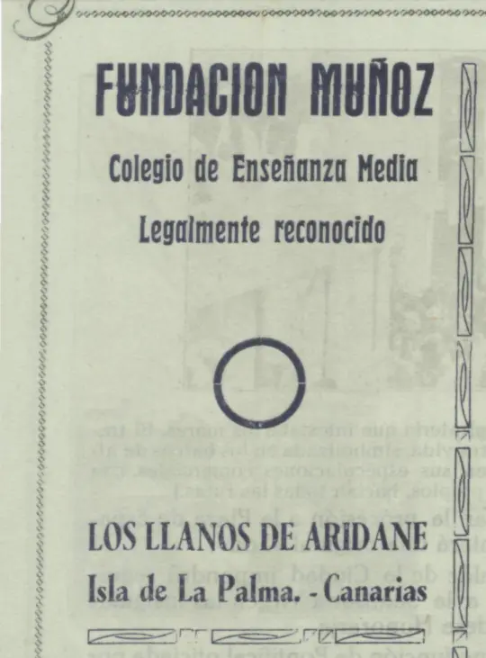 Programa Bajada de La Virgen, 1945.